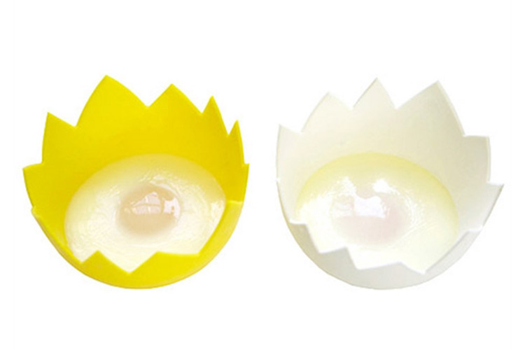 Set de 2 pocheuses &agrave; oeuf forme coquille silicone