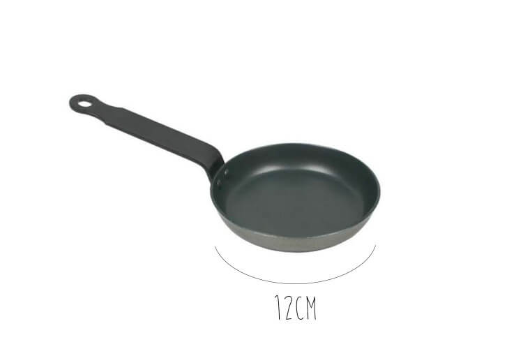 Poêle à blinis / oeufs tôle d'acier revêtement anti-adhérent