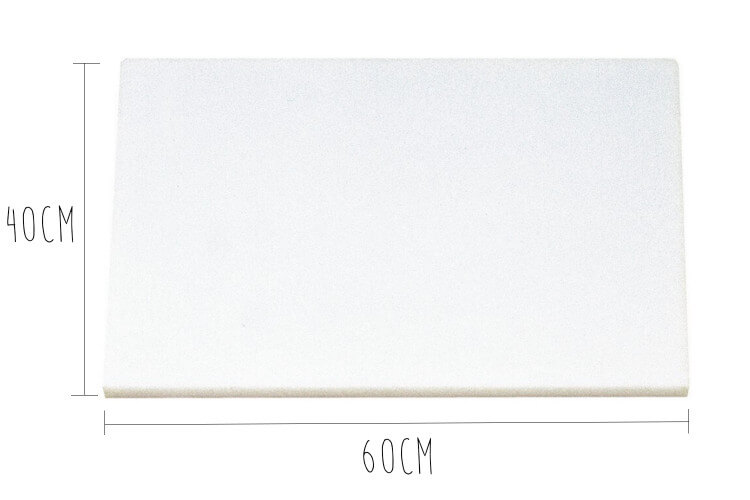 Planche à découper polyéthylène HD500 60x40cm avec fixations