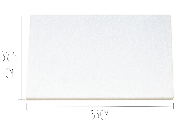 Planche &agrave; d&eacute;couper poly&eacute;thyl&egrave;ne blanc HD500 avec fixations 53x32,5cm