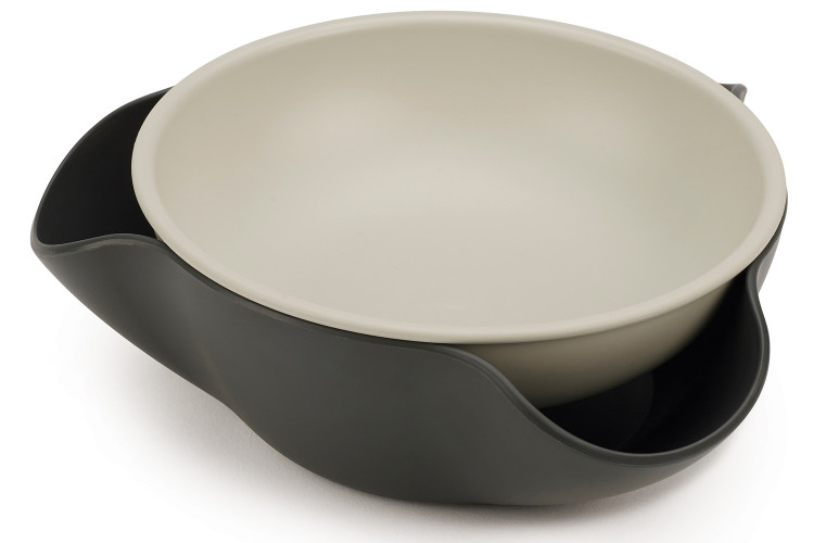 Bol de service Joseph Joseph Double-Dish avec base de r&eacute;cup&eacute;ration des d&eacute;chets