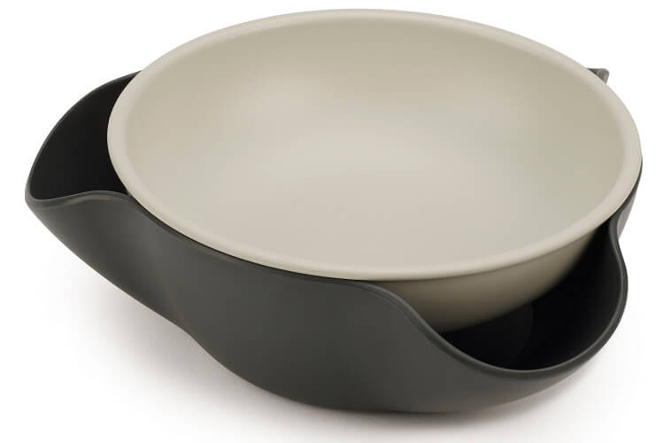 Bol de service Joseph Joseph Double-Dish avec base de récupération des déchets