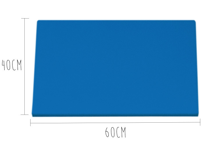 Planche &agrave; d&eacute;couper poly&eacute;thyl&egrave;ne bleue HD500 avec pieds 60x40cm