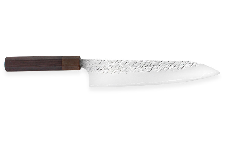 Couteau de chef japonais artisanal Yu Kurosaki Raijin acier cobalt 21cm &eacute;dition kuro