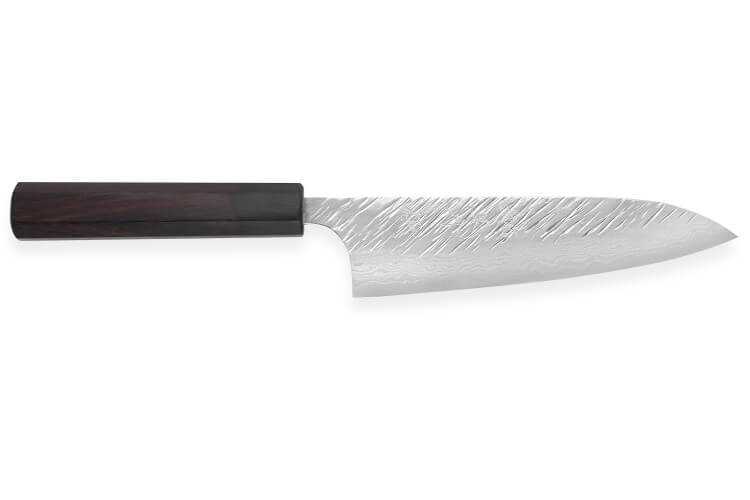 Couteau de chef japonais artisanal Yu Kurosaki Fujin 18cm SG2 Damascus 33 couches