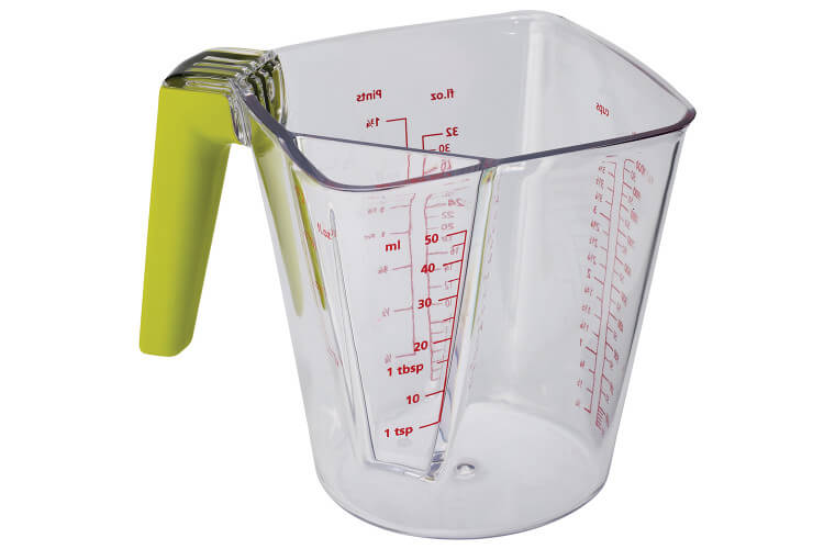 Verre mesureur 2 en 1 Joseph Joseph Measuring Jug gradué de 5ml à 1l vert