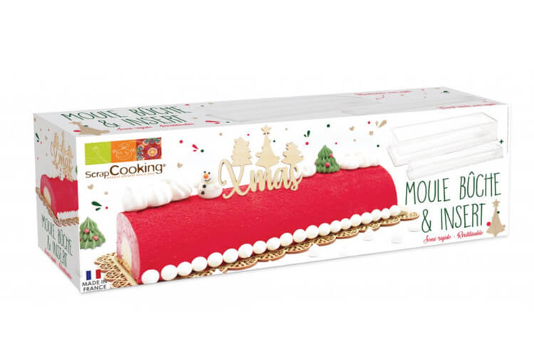 Moule à bûche glacée et insert semi rigide Scrapcooking - Réutilisable