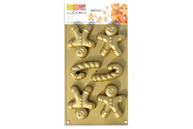 Moule &agrave; g&acirc;teau Scrapcooking en silicone "petit homme d'&eacute;pices"