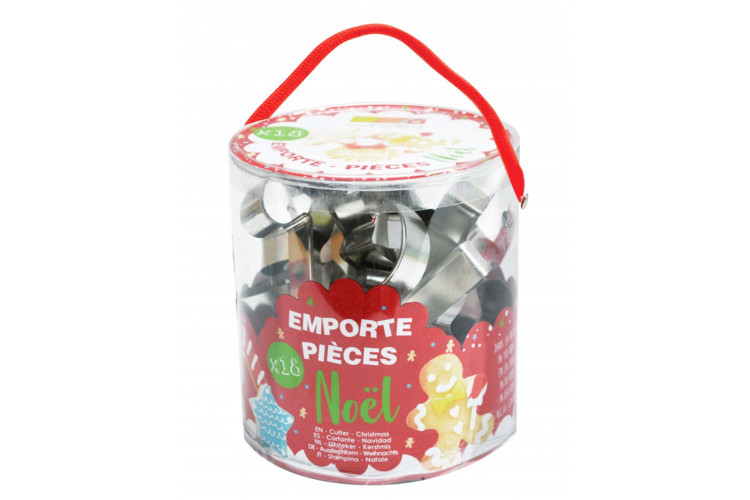 Seau 18 emporte pi&egrave;ces Scrapcooking No&euml;l en acier