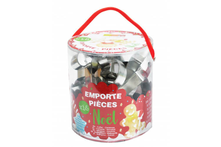 Seau 18 emporte pièces Scrapcooking Noël en acier