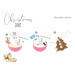 Kit Chistmas cake Scrapcooking 2 gabarits étoile et sapin - Réutilisable