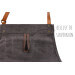 Tablier de cuisine Wusaki en toile et cuir 83x67,5cm - Taille unique