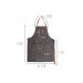 Tablier de cuisine Wusaki en toile et cuir 83x67,5cm - Taille unique