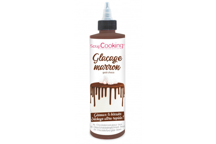 Gla&ccedil;age marron pr&ecirc;t &agrave; l'emploi Scrapcooking - Go&ucirc;t chocolat 130g