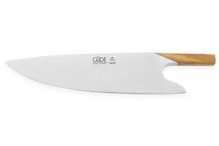 Couteau de chef G&uuml;de THE KNIFE 26cm unique et design manche olivier