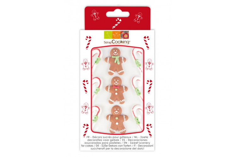 D&eacute;corations en sucre 3D "pain d'&eacute;pices" Scrapcooking