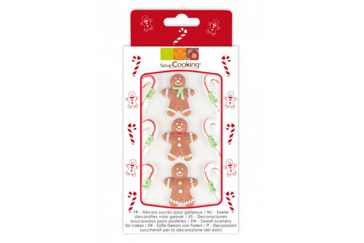 Décorations en sucre 3D "pain d'épices" Scrapcooking