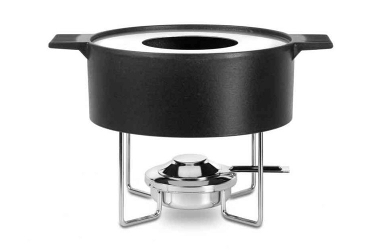 Service &agrave; fondue en fonte Mono anti-&eacute;claboussures