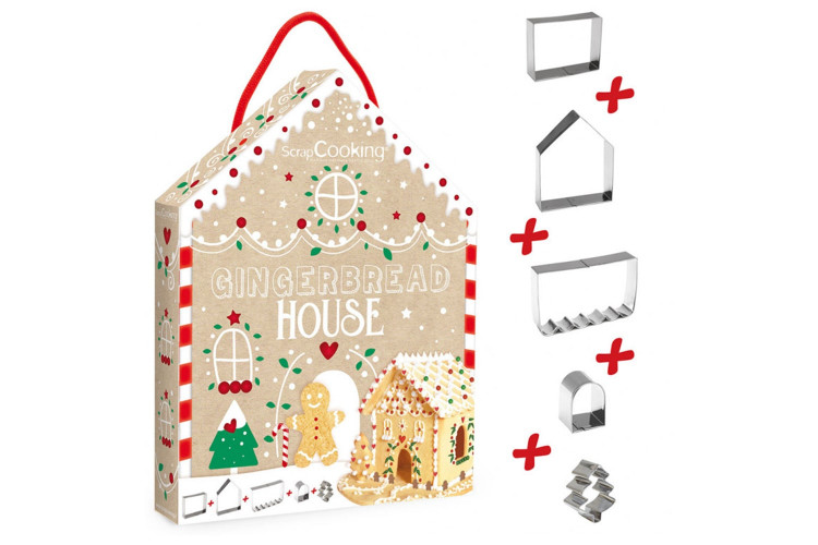 Kit p&acirc;tisserie maison pain d'&eacute;pice 3D Scrapcooking 5 pi&egrave;ces