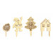 Set 4 décorations de bûche de Noël Scrapcooking en bois