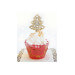 Set 4 décorations de bûche de Noël Scrapcooking en bois