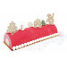 Set 4 décorations de bûche de Noël Scrapcooking en bois