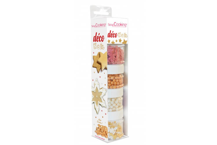 Set 4 pots décors sucrés Scrapcooking Noël