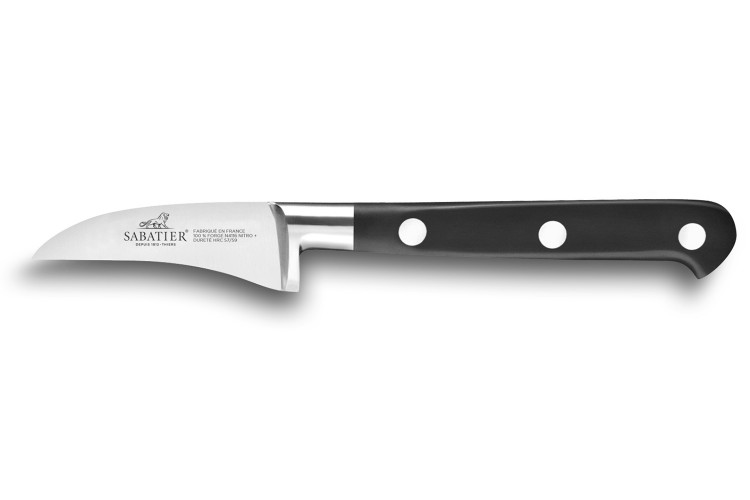 Couteau bec d'oiseau Sabatier Id&eacute;al Inox 100% forg&eacute; lame 6cm