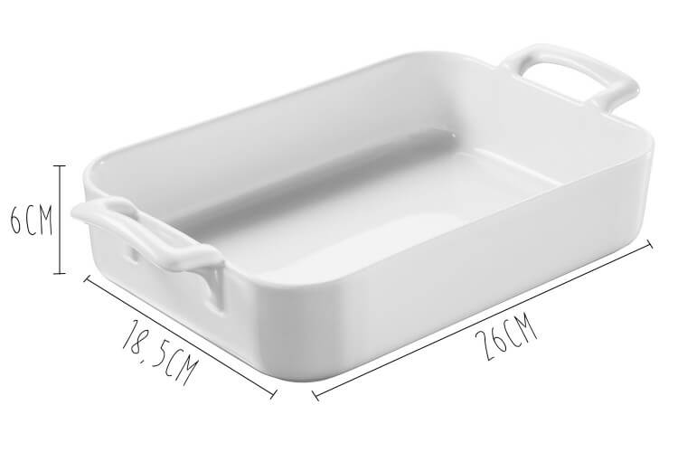 Plat rectangulaire Revol Belle Cuisine 26X18,5cm Blanc
