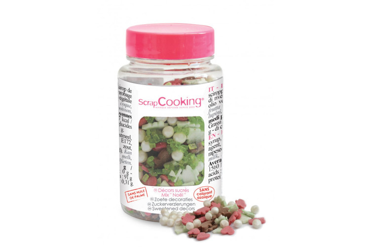 Pot d&eacute;cors sucr&eacute;s Scrapcooking mix No&euml;l 55g