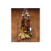 Ensemble de 3 bouteilles huile et vinaigre en verre avec présentoir World of Flavours