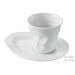 Tasse Revol Cappuccino Froissé 18cl en porcelaine blanche