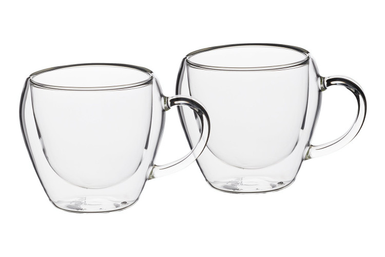 Set de 2 tasses &agrave; th&eacute; en verre &agrave; double paroi Le'Xpress 250ml