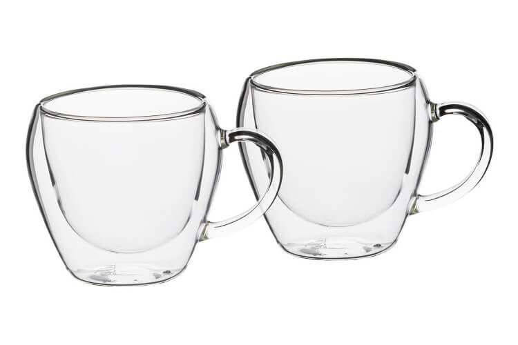 Set de 2 tasses à thé en verre à double paroi Le'Xpress 250ml
