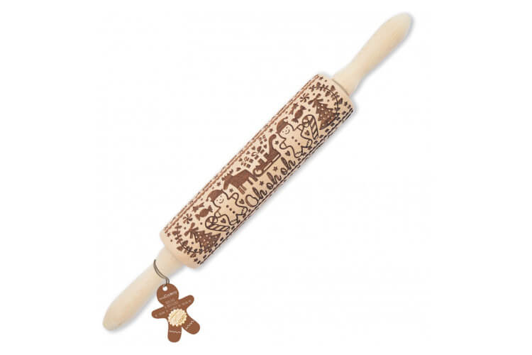 Rouleau à pâtisserie empreinte Scrapcooking Bonhomme pain d'épice 39cm