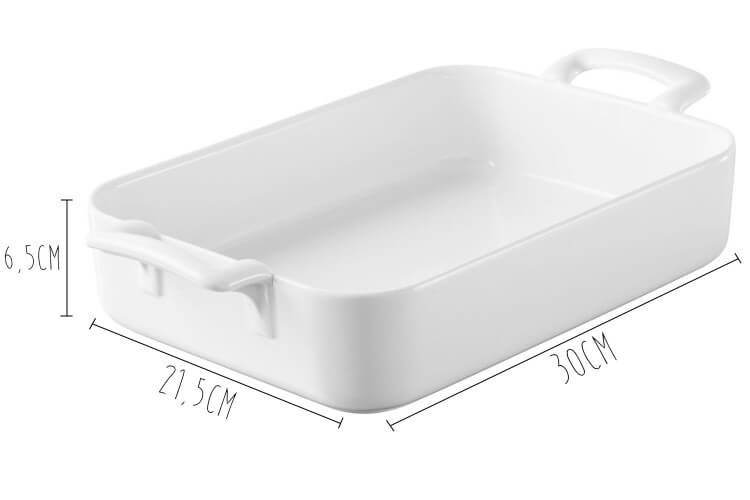 Plat rectangulaire Revol Belle Cuisine 30x21,5cm en porcelaine blanche