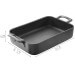 Plat rectangulaire Revol Belle Cuisine 26x18,5cm en porcelaine noire effet fonte