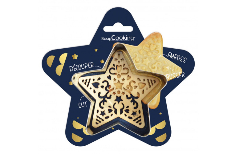 Emporte pi&egrave;ce Scrapcooking avec embosseur bois - Plusieurs formes No&euml;l