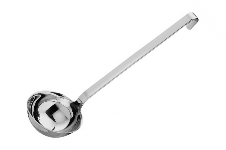 Louche R&ouml;sle 12cl en acier inoxydable avec crochet - Diam&egrave;tre 8cm