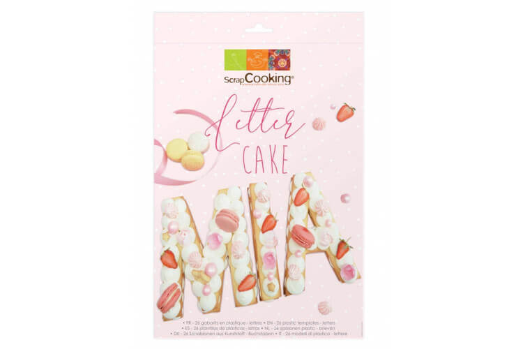 Kit letter cake Scrapcooking 26 gabarits lettres - Réutilisable