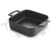 Plat carré profond Revol Belle Cuisine 20x20cm en porcelaine noire effet fonte