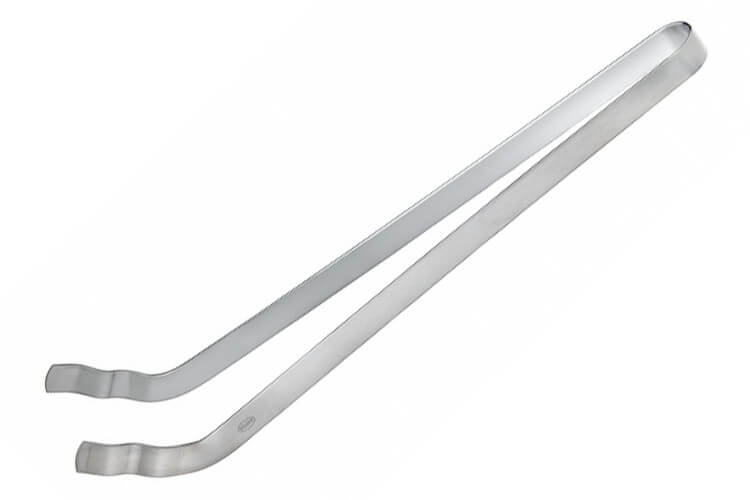 Pince à grillades coudée Rösle en acier inoxydable 35,5cm