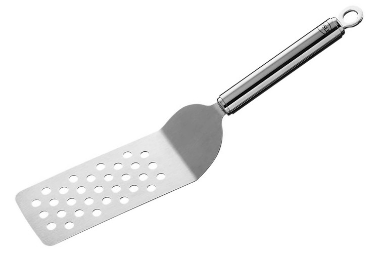 Spatule coud&eacute;e perfor&eacute;e R&ouml;sle en acier inoxydable 32cm