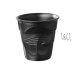 Tasse Revol Cappuccino Froissé 18cl en porcelaine noire satinée