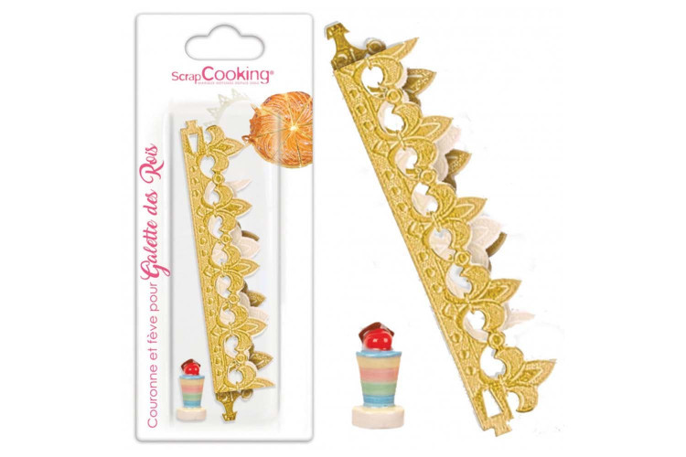 Set f&egrave;ve + couronne Scrapcooking pour galette des rois