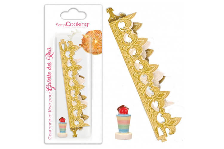 Set fève + couronne Scrapcooking pour galette des rois