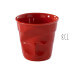 Tasse Revol Espresso Froissé 8cl en porcelaine piment