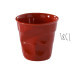 Tasse Revol Cappuccino Froissé 18cl en porcelaine piment