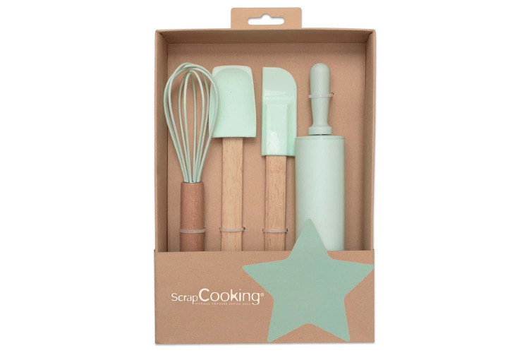 Coffret 4 ustensiles de p&acirc;tisserie pour enfant Scrapcooking