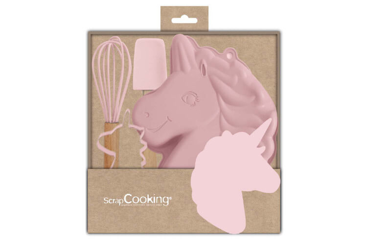 Coffret 4 ustensiles de pâtisserie pour enfant Scrapcooking - Licorne
